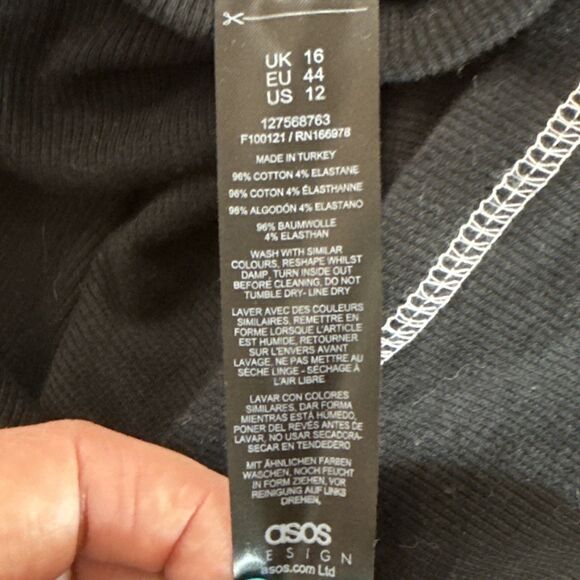 OSOS Design Maxi Dress Sz US12. Black Sleeveless Summer Boho Cotton Stretch - Picture 11 of 12